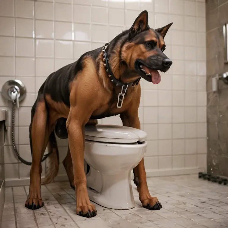 dog’s toilet slave