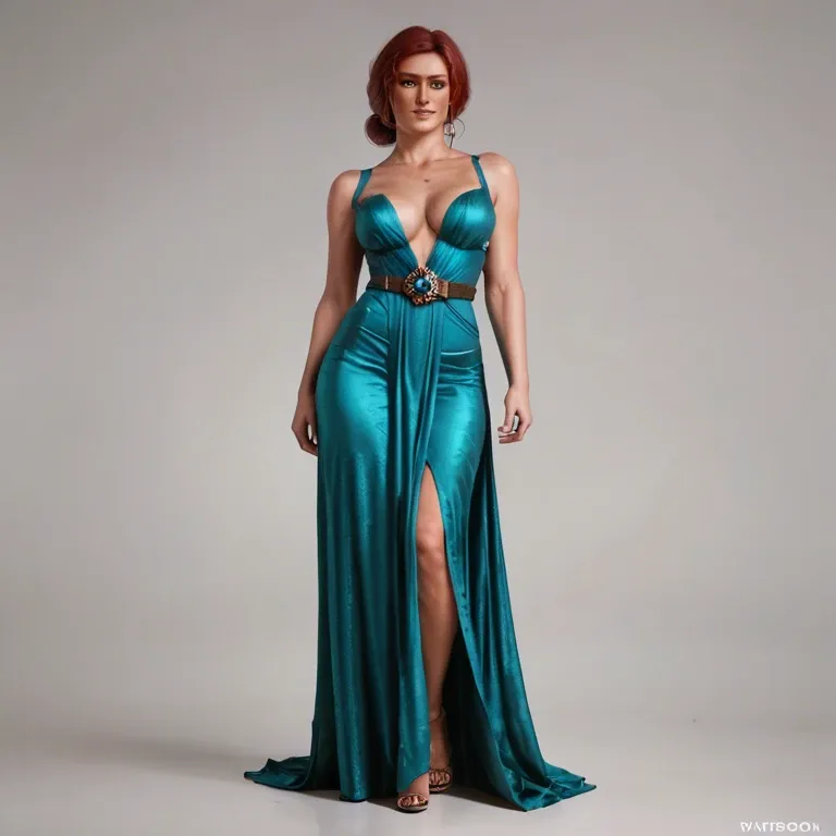 Triss from the witcher wild hunt, full body, 1girl