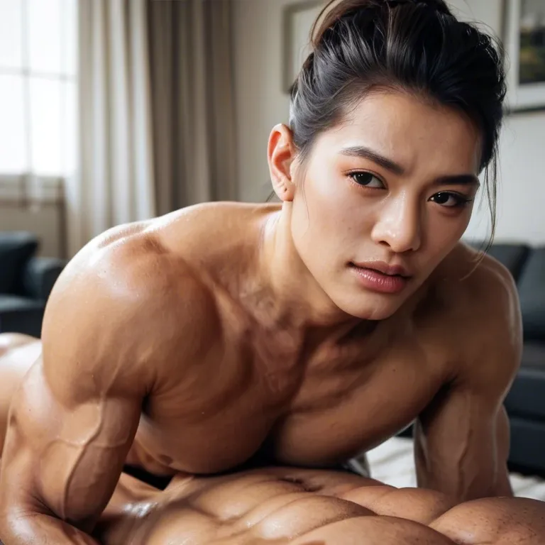 Asian studen sex with muscular man