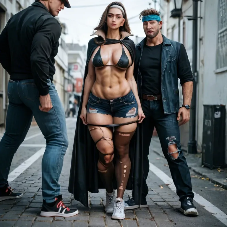 1girl,1boy, , , , beautiful mouth,bound ankles,saggy boobs,gigantic hips,fat knees, shirtless,pantyhose pull,cape,bikini top lift,sneakers, torn jeans,laced bodysuit,headband,loose bra,heels, no pants,lace stockings,black choker,lace panties,black boots, beach, spaceship, riding dildo, ultra detailed, bright eyes