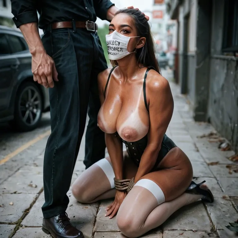 1girl,1boy, , , , large nose,tied hands,wide areolae,breasts,tan line, mouth covered,thigh,saggy boobs,bent at waist,on knees, nose,thighhighs,cleavage,flat stomach,throat grab, sweatpants,white socks,circle glasses,blue panties,brown boots, white crop top,gold anklets,sports cap,sports bra,sneakers, pink dress,anklets,tie clip,leotard aside,sneakers, royal bedroom, river, medieval dress, source anime, dark alleyway, 2b, wonder woman