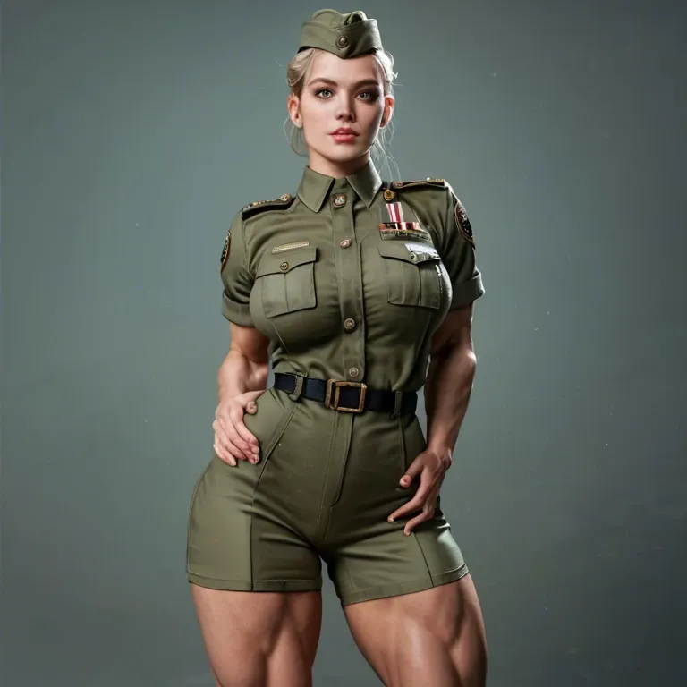 1girl,solo, , , , rosy cheeks,leg muscles,firm breasts,waist grab,thin ankle, nostrils,trained thighs,big perky boobs,boob squeeze,knee-high, army uniform,black pantyhose,black tie,black bra,platform heels, plain t-shirt,ice palace,hoop earrings,panties on,ballet shoes, royal bedroom, crowded beach, cyberpunk, tifa, wonder woman, dynamics