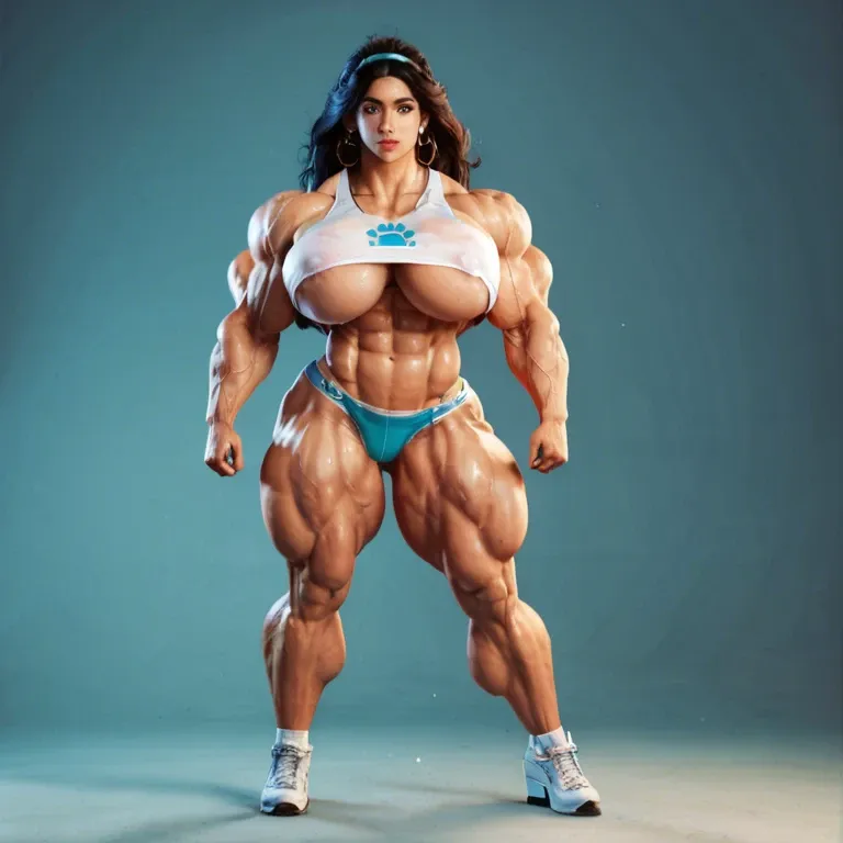 Princess Jasmine, (extreme hyper muscles:1.2), massive muscles, medium boobs, medium tits, (veins:1.1), hyper thick biceps, massive thighs, full body, side angle, hdr, messy hair, (hyper massive muscles latina woman: 1.3), growing, (growth:1.2), hyper gigantic massive muscles, hyper huge massive muscles, massive muscles, hyper gigantic muscles, hyper huge muscles, hyper big muscles, hyper large muscles, hyper gigant muscles, hyper giant muscles, hyper huge biceps, hyper huge thighs, hyper huge long thighs, medium boobs, black hair, thick vascularity, thick veins, hyper gigantic massive muscles woman: 1.3,full body, wide angle, side view, (hyper gigantic muscles: 1.3), medium tits, shopping center, red lipstick, futa bigger cock