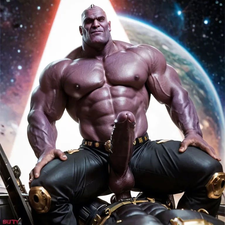 Buaty topless gamora riding thanos's large cock in space in uniform