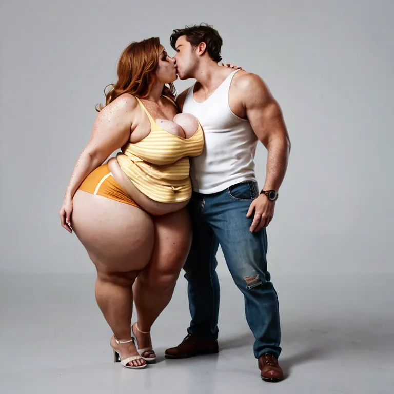 1girl,1boy, , , , freckled breast,fat obese arms,big perky boobs,very large hips,neck, freckles,on tiptoe,round boobs,breastfeeding,knee, yellow tank top,striped bikini,belts,pull wet bra,ballet shoes, lift skirt,anchor necklace,lace panties,lace lingerie,sandals, bedroom, is daphne blake, medieval dress, cute anime face, dark theme