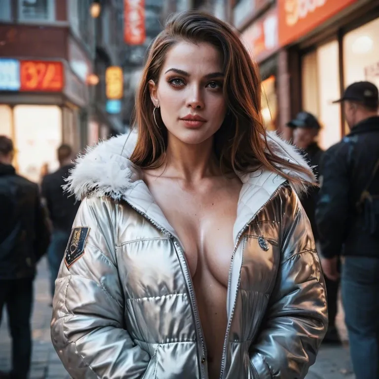 Public,naked,open Winter jacket