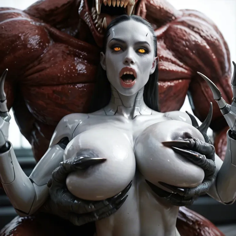 1girl,1boy, , , , open lips,footage,perky breasts,absurd details,very skinny, sharp teeth,monster hands,round tits,breasts grab,grey skin, robot eyes,thin ankle,huge breasts,squeezing pecs,clenched, army uniform,thighhighs,tennis cap,no panties,black boots, gown,white pantyhose,gold crown,micro thong,shoes, no pants,glaceon,gold earrings,mesh bodysuit,running shoes, bedroom eyes, public park, cyberpunk, clv gag, digital art, backlit, 2b, jasmine, ariel waifu