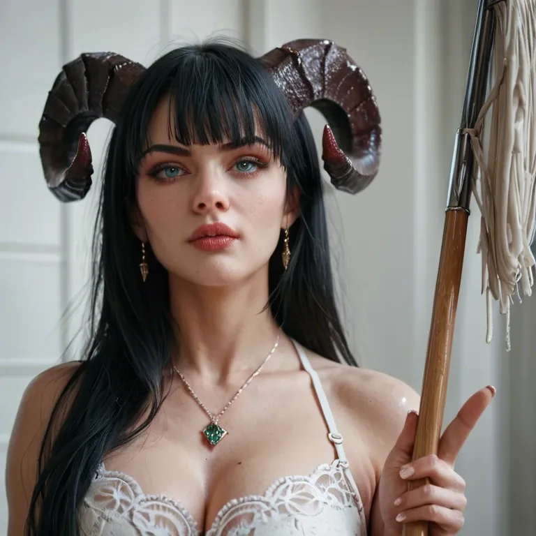 A young adult girl with Italian roots, Zatanna has medium length black hair and bright cyan colored eyes with a slender build.   He has black hair in a mop-top style with V-shaped bangs and devil-horns rising over the ears to points slightly above the top of his head They are having sex on bed