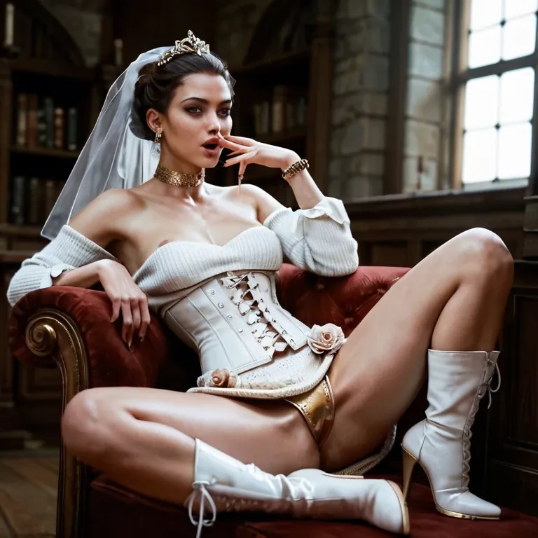 1girl,solo, , , , bewitching,fingering,round big tits,worship,skinny girl, sweater,gold anklets,bdsm choker,corset,white boots, slit skirt,lace trim,bridal veil,leotard aside,white sneakers, red dress,leg warmers,shaped jewelry,microbikini,armored boots, sit on a couch, sparkle, leather bondage, tifa, spider-gwen, hatsune miku