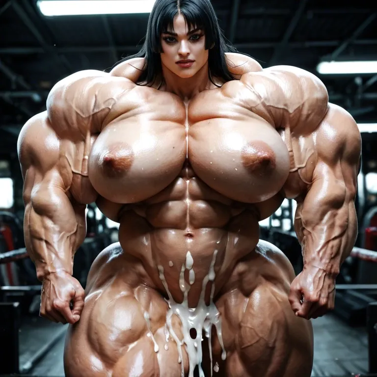 Satsuki, nude woman, (extreme hyper muscles:1.2), (massive muscles:1.2), (huge boobs), huge tits, (veins:1.1), hyper thick biceps, massive thighs dripping cum, (excessive pubic hair), full body, wide angle, HDR, messy hair, (pubic hair:1.1), (hyper massive muscles latina woman: 1.3), (growing:1.3), (growth:1.2), hyper gigantic massive muscles, hyper huge massive muscles, massive muscles, hyper gigantic muscles, hyper huge muscles, hyper big muscles, hyper large muscles, hyper gigant muscles, hyper giant muscles, nude, big clit, full body, arms over head, hyper huge biceps, hyper huge thighs, hyper huge long thighs, medium boobs, black hair, big clit, (big Clitoris), vascularity, veins, worshiping