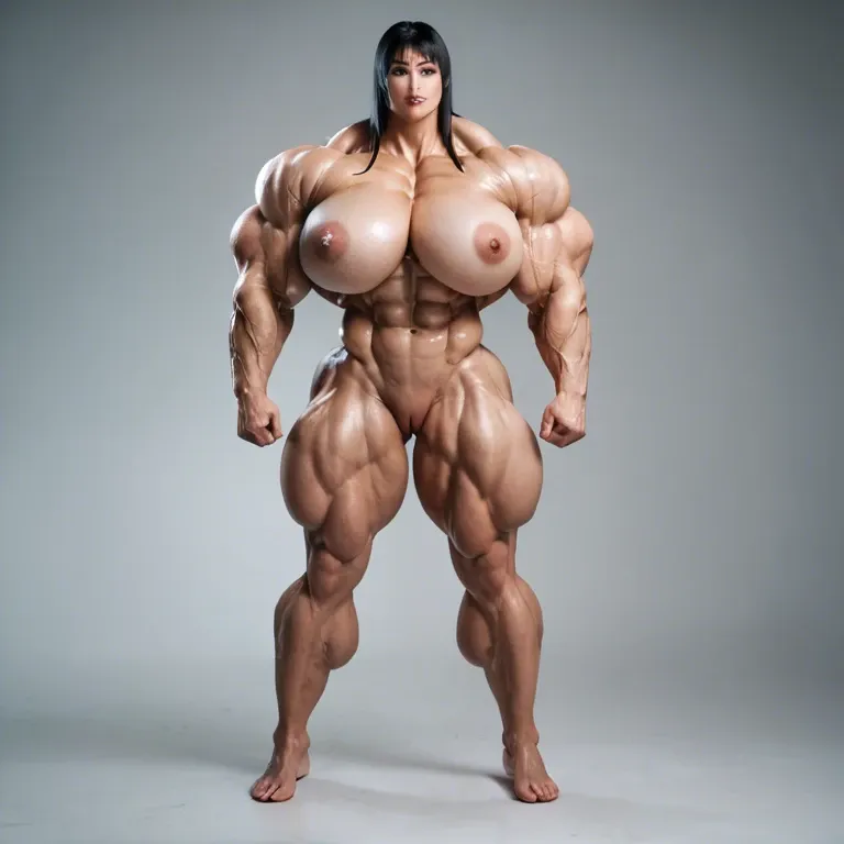 Satsuki, nude woman, (extreme hyper muscles:1.2), (massive muscles:1.2), (huge boobs), huge tits, (veins:1.1), hyper thick biceps, full body, (hyper massive muscles latina woman: 1.3), (growing:1.3), (growth:1.2), hyper gigantic massive muscles, hyper huge massive muscles, massive muscles, hyper gigantic muscles, hyper huge muscles, hyper big muscles, hyper large muscles, hyper gigant muscles, hyper giant muscles, full body, arms over head, hyper huge biceps, hyper huge thighs, hyper huge long thighs, futa bigger cock bulge