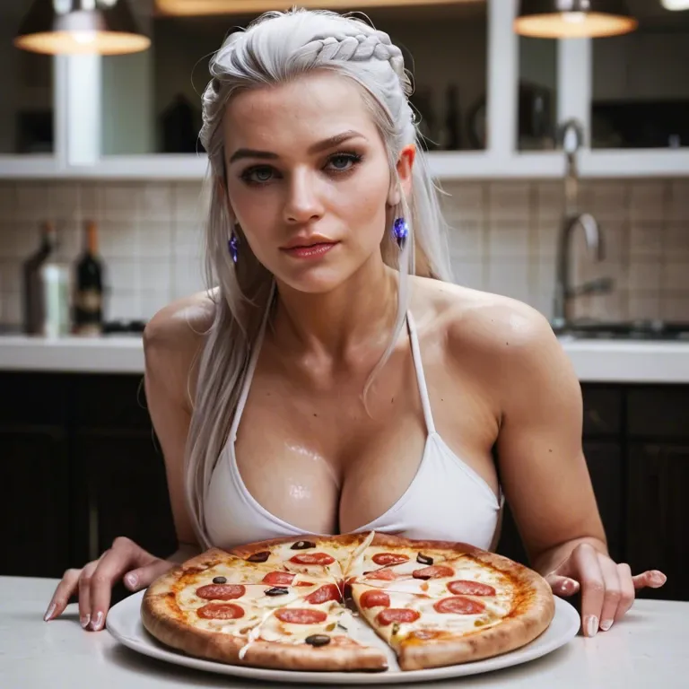 pizza date with Emilia Clarke, hot sexy