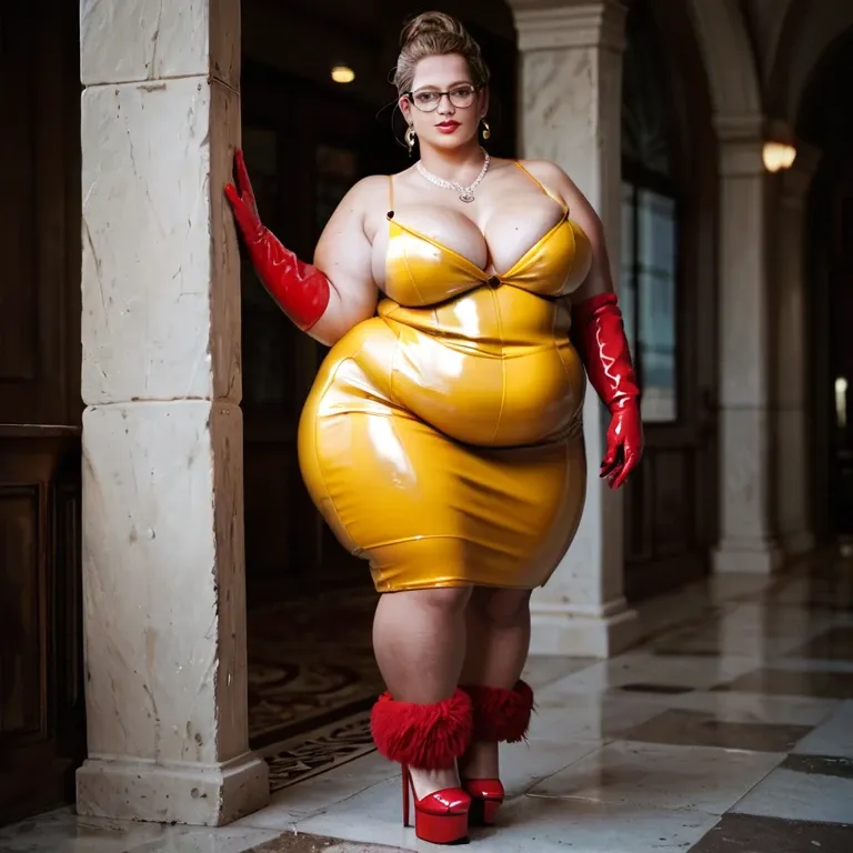 1girl,solo, , , , eyes wide open,fat obese arms,perky breasts,soft breasts,light-skinned, red dress,necklace,latex gloves,lingerie,platform heels, yellow dress,leg warmers,glasses,black bodysuit,boots, unzipped pants,baggy socks,black belt,wet bikini,heels, palace bedroom, streets, medieval tavern, phone pov, phone screen, detailed, brightly, tifa lockhart, disney princess, nami