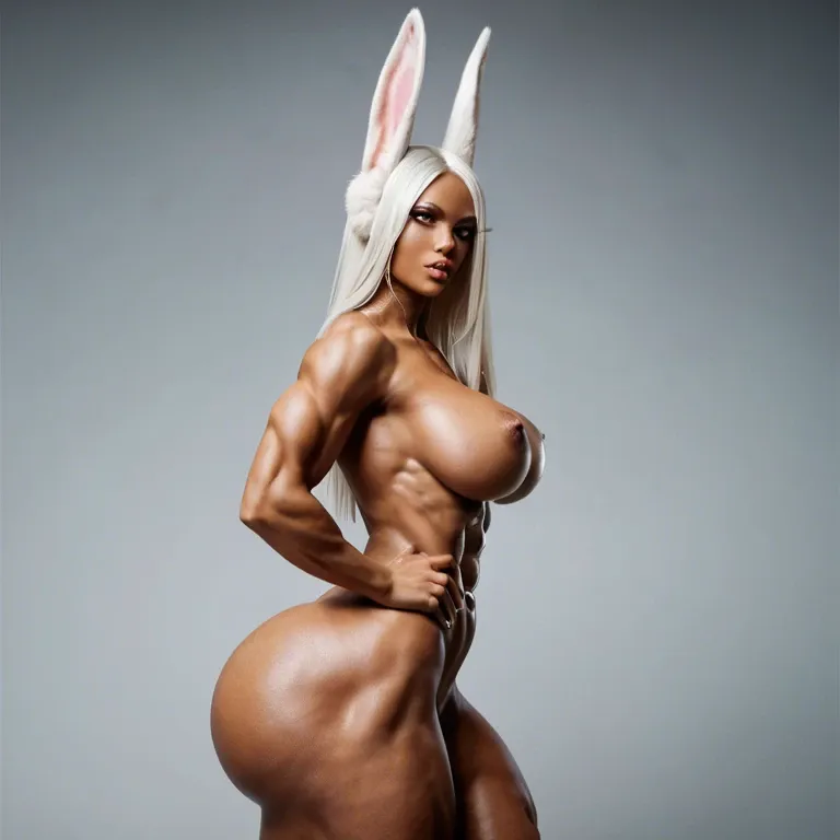 Side view, 1girl, naked, sexy and beautiful woman, Miruko , full lips, large breasts, muscular, wide hips, gigantic hips, colossal hips, huge ass, gigantic ass, thick thigs, colossal thigs, colossal ass, naked, venus hips, bimbo ass, fat hips,  hips bigger than body, ass bigger than body, thigs bigger than body