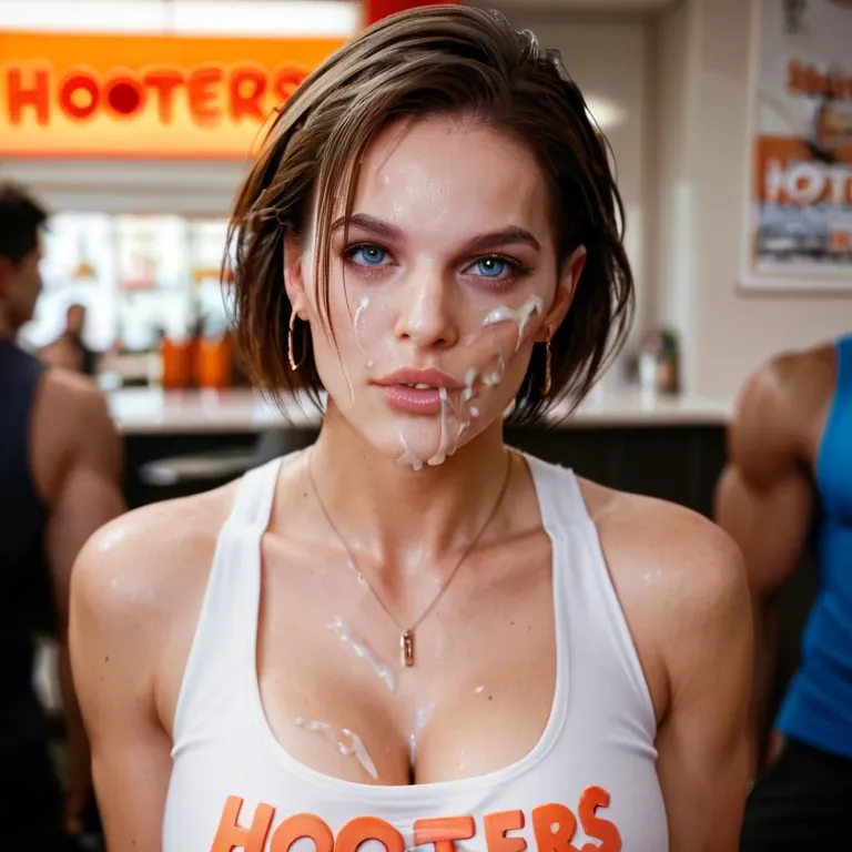 Jill valentine hooters girl outfit, Julia voth, cum facial, vibrant color grading