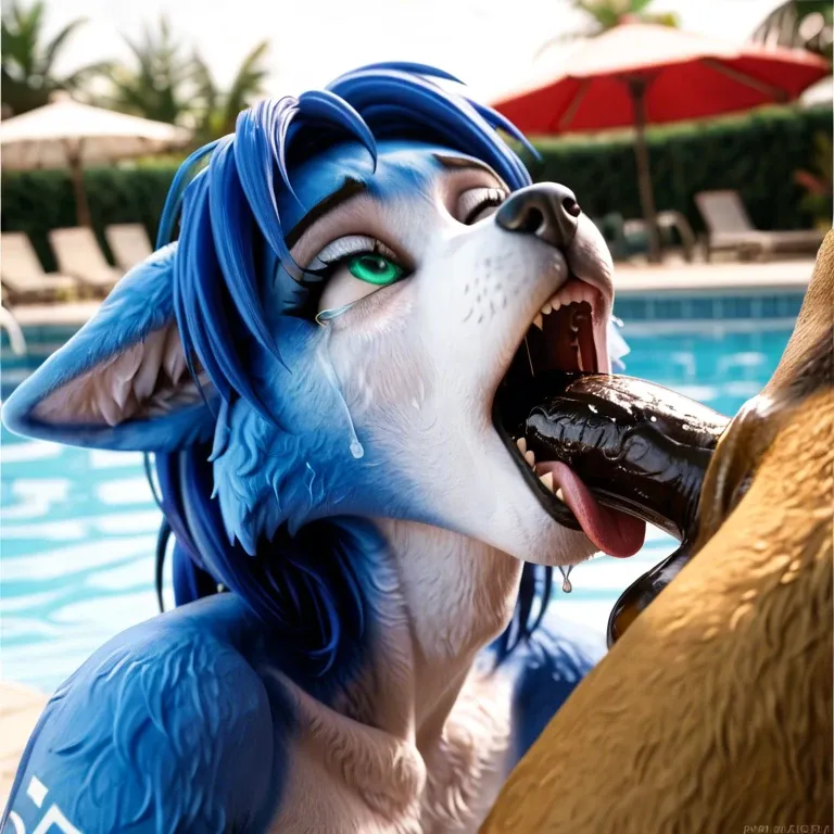 Krystal Star fox furry oiled trippy lsd dream fractals. Fucked by German shepherd.  Trippy dream hallucinating sex.  Krystal is crying and moaning.  Psychedelic visual sex.  Krystal is fucked in a public pool with other girls watching her