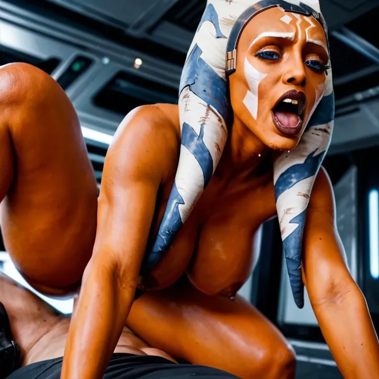 Space monster raping Ahsoka tano, sexy young teen, perfect slim voluptuous body, perfect tits, massive perfect voluptuous ass, thick legs, thick wide thighs, rough sex, painful sex, forced sex, screaming orgasm, crying, huge monster cock monster pounding pussy from behind, back shots