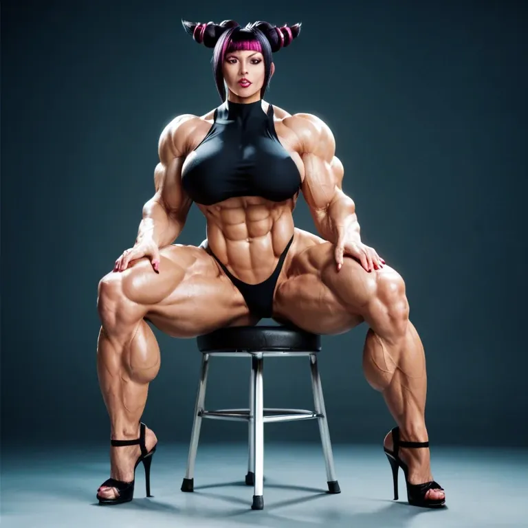 Juri Han, hyper muscle female, big muscles Legs, Huge physique, incredible muscle definition and mass:1.3), high heels, (hyper massive muscles:1.3), (excessive muscle size and striation:1.3), naked, huge calves, nude, long feet, Big feet, thick thighs, huge glutes, big calves, Big breasts, large lips)lactating, erect nipples, puffy nipples, massive nipples, long nipples big areolae. Futa bigger cock bulge