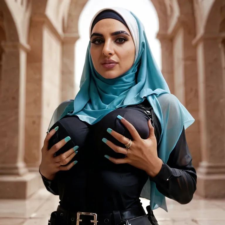 Hijab, policewoman, big tits, breast grab, mosque, indian,