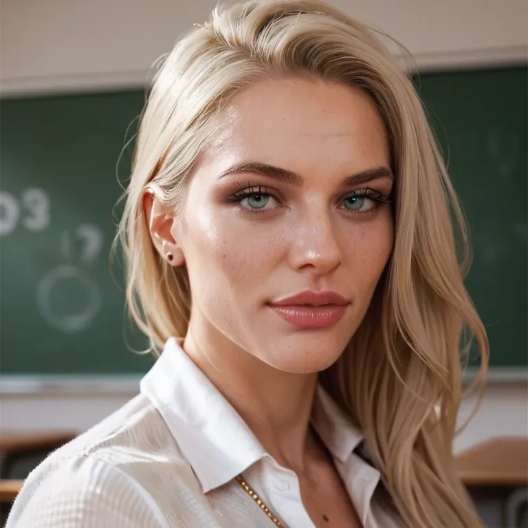 Hot blonde teacher