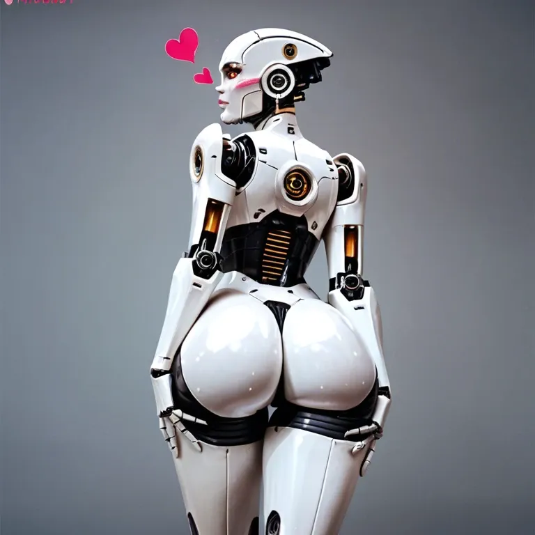 Labolatory cabinet,Robot,bot,iron ass,big robot ass,cute robot, heart