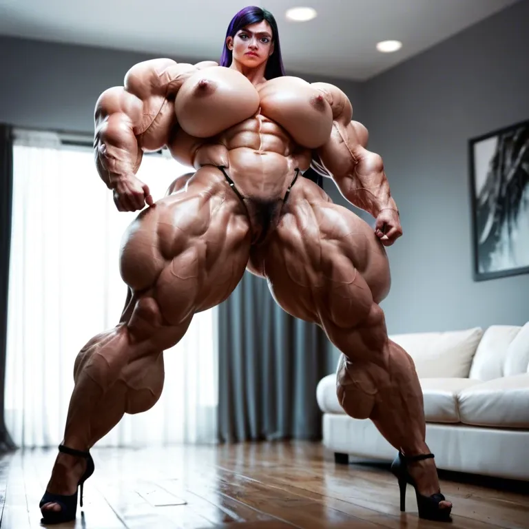 Violet parr, hyper massive muscles female, massive muscles, hyper gigantic massive muscles, massive muscles, hyper gigantic muscles, hyper gigant muscles, hyper giant muscles, hyper muscle tank, nude pectorales, hairy pussy, lingerie stockings