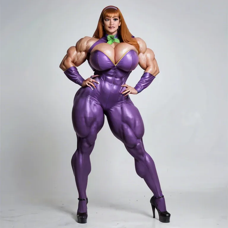 Daphne Blake Cosplay Costume, hyper massive muscles female