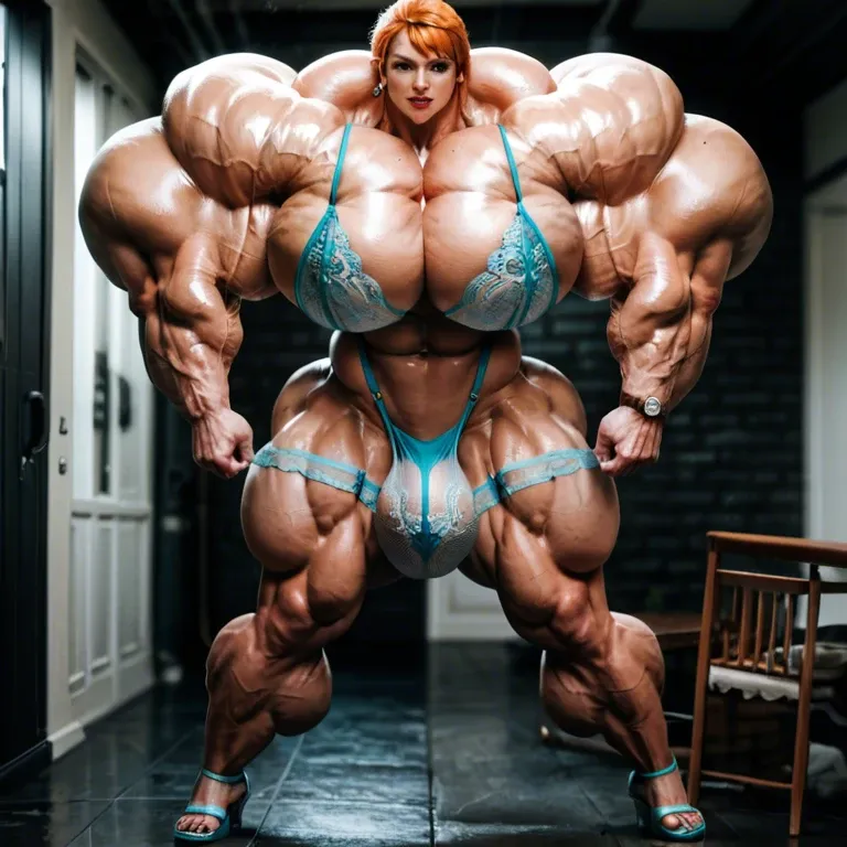 Nami, hyper massive muscles female, massive muscles, hyper gigantic massive muscles, massive muscles, hyper gigantic muscles, hyper gigant muscles, hyper giant muscles, hyper muscle tank, nude pectorales, lingerie stockings, futa bigger cock bulge, home