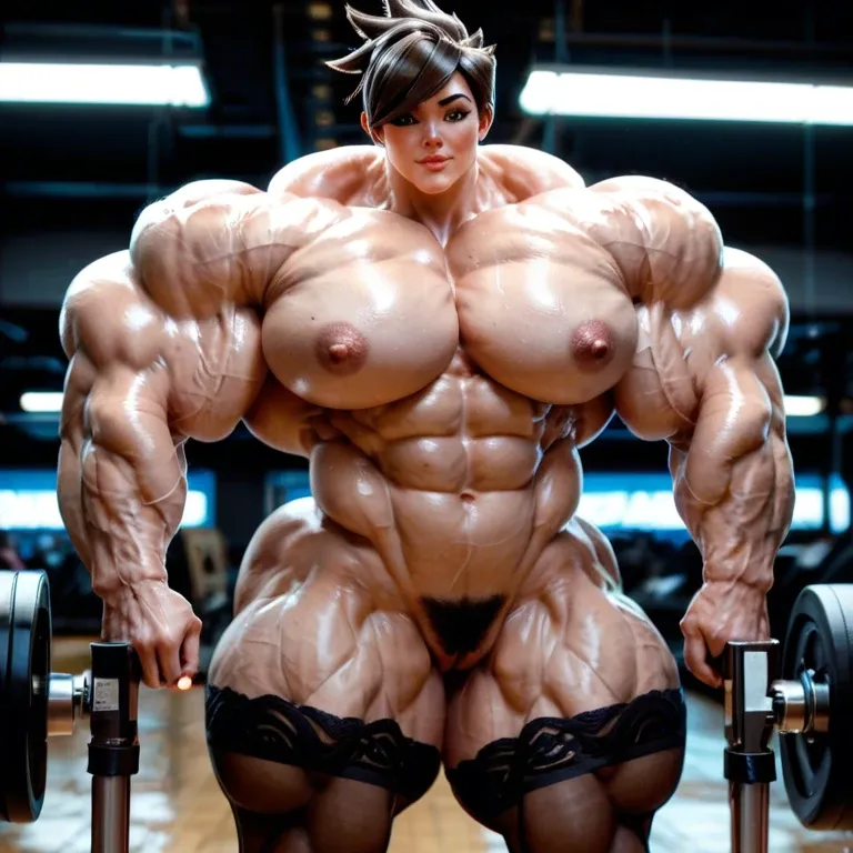 Tracer, hyper massive muscles female, massive muscles, hyper gigantic massive muscles, hyper gigantic muscles, hyper gigant muscles, hyper giant muscles, hyper muscle tank, nude pectorales, pecs,  big Hairy pussy, lingerie stockings, gaped pussy, home, futa