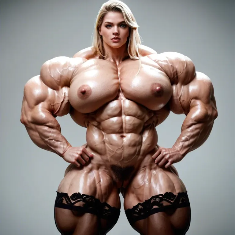 Supergirl, hyper massive muscles female, massive muscles, hyper gigantic massive muscles, hyper gigantic muscles, hyper gigant muscles, hyper giant muscles, hyper muscle tank, nude pectorales, pecs,  big Hairy pussy, lingerie stockings, gaped pussy, home futa