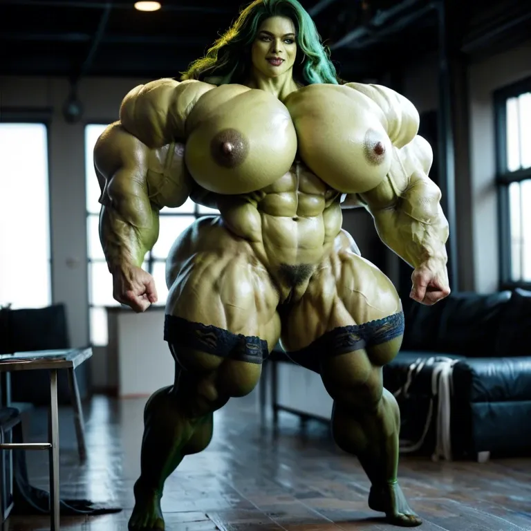 She hulk, hyper massive muscles female, massive muscles, hyper gigantic massive muscles, massive muscles, hyper gigantic muscles, hyper gigant muscles, hyper giant muscles, hyper muscle tank, nude pectorales, big Hairy pussy, lingerie stockings, gaped pussy, home futa, big ass