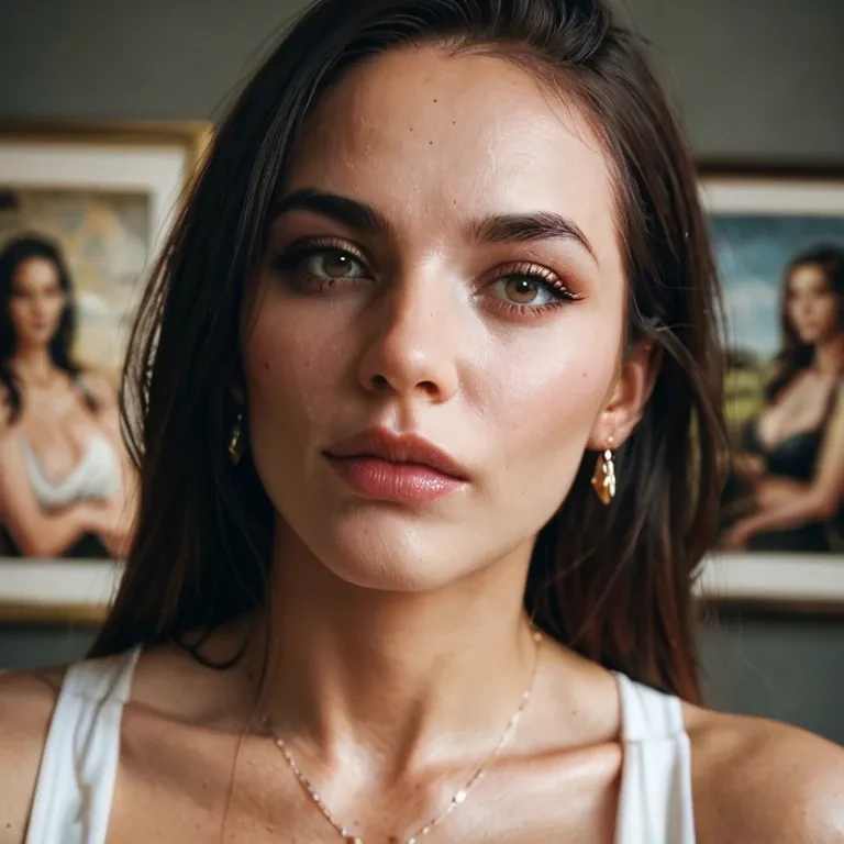 a woman painting on her own face with permanent marker