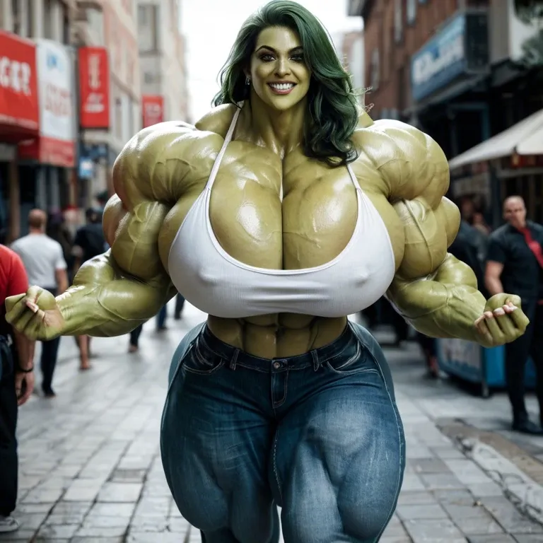 She hulk, hyper massive muscles female, massive muscles buff, hyper gigantic massive muscles mass, hyper gigantic muscles, hyper gigant muscles, breasts, public