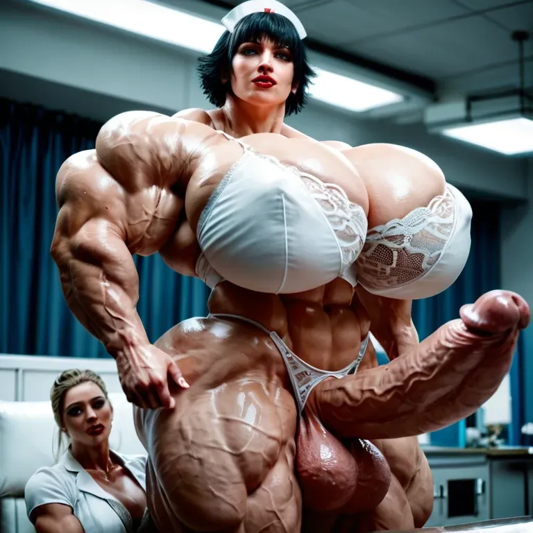 Lady Devil May Cry, hyper massive muscles female, massive muscles buffet, hyper gigantic muscles mass, hyper gigant muscles Body, hyper giant muscles cock, hyper muscle tank, pectorales, lingerie nurse, bigger Futanari Cock bulge, striptease club