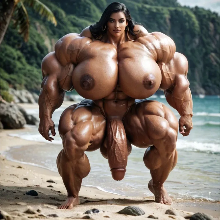 Jennifer Walters, hyper massive muscles female, massive muscles buffet, hyper gigantic massive muscles mass, hyper gigantic muscles Body, nude pectorales, pecs, bigger futanari long cock, beach