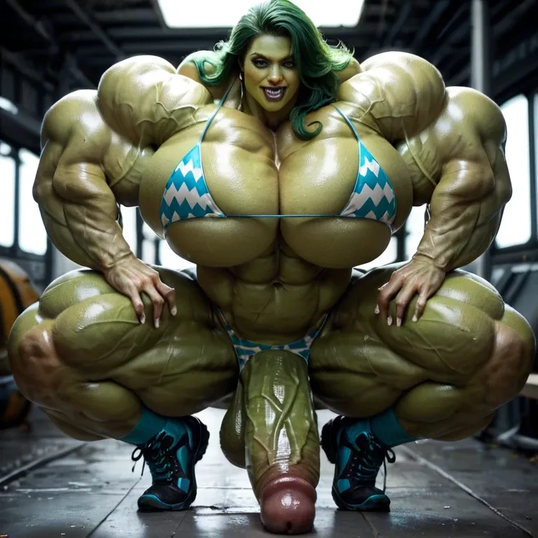 She hulk, hyper massive muscles female, hyper massive muscles buffet, hyper gigantic massive muscles mass, hyper giant muscles, hyper muscle tank, pectorales, futa bigger long cock print bikini bulge, Disgusting Black Cock Penetrating, beach