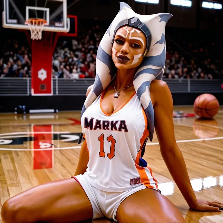 ahsoka tano basketball player, hot sexy, basketball jersey , March madness