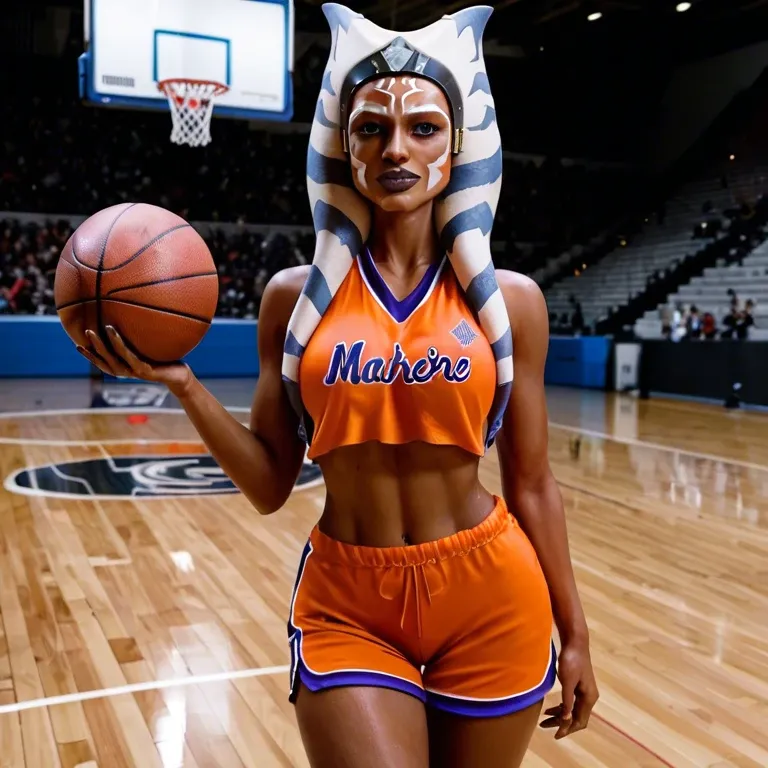 ahsoka tano basketball player, hot sexy, basketball jersey , March madness