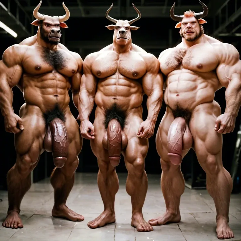 Bulls, gay, muscular arms, muskular legs, sperm, anthropomorphic, orgy, hairy tits, huge balls, huge dick, huge bulls, big chest,  hairy chest