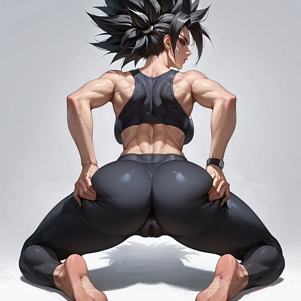 caulifla ssj,huge ass,yoga pants,groped