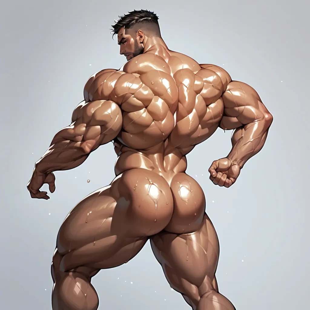 exceptionally large muscles across all major muscle groups and including the chest and back and arms and shoulders and legs, (gigantic biceps: 1.6), muscle builder champion, beautiful face, giant muscular thighs: 1.6, oiled skin, perfect body, perfect huge muscle, perfect abs, 4k, body, breast, tits, big huge gigantic muscle