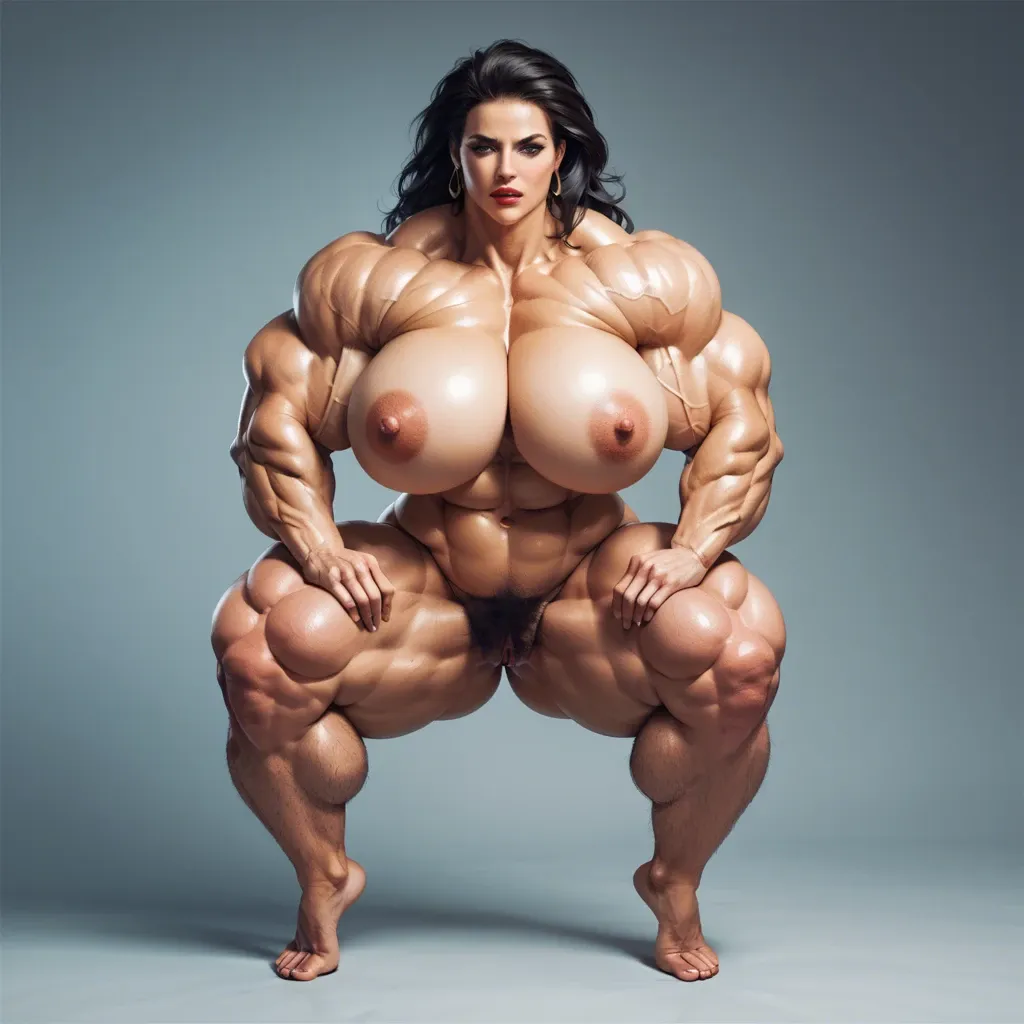 Wanda Maximoff ,Hyper bodybuilding female,hyper muscular trapèze, hyper muscular épaule, hyper musclar biceps,nude boobs,nude hairy pussy, hyper muscular legs, hyper muscular mollet, futa massive