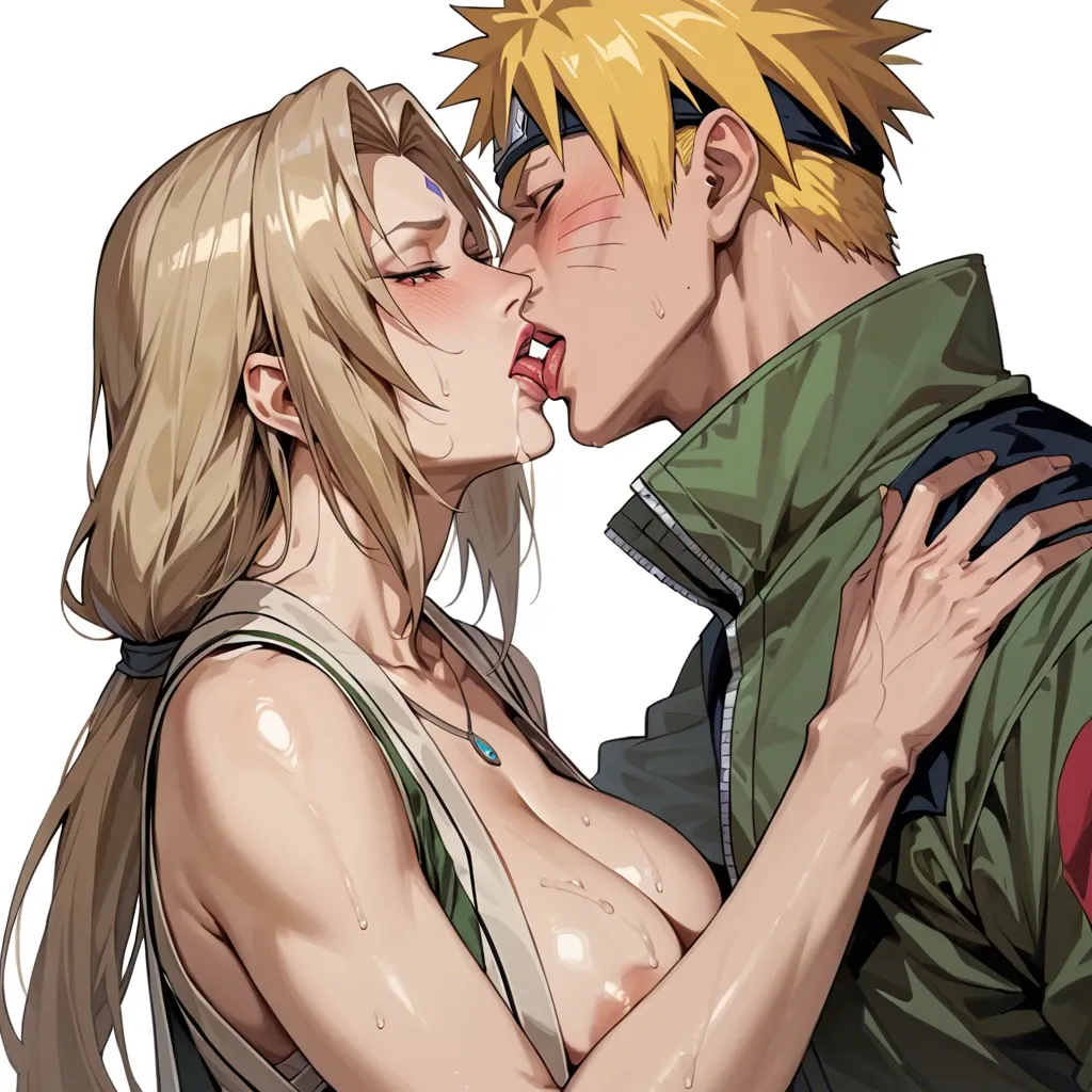 Tsunade kissing naruto