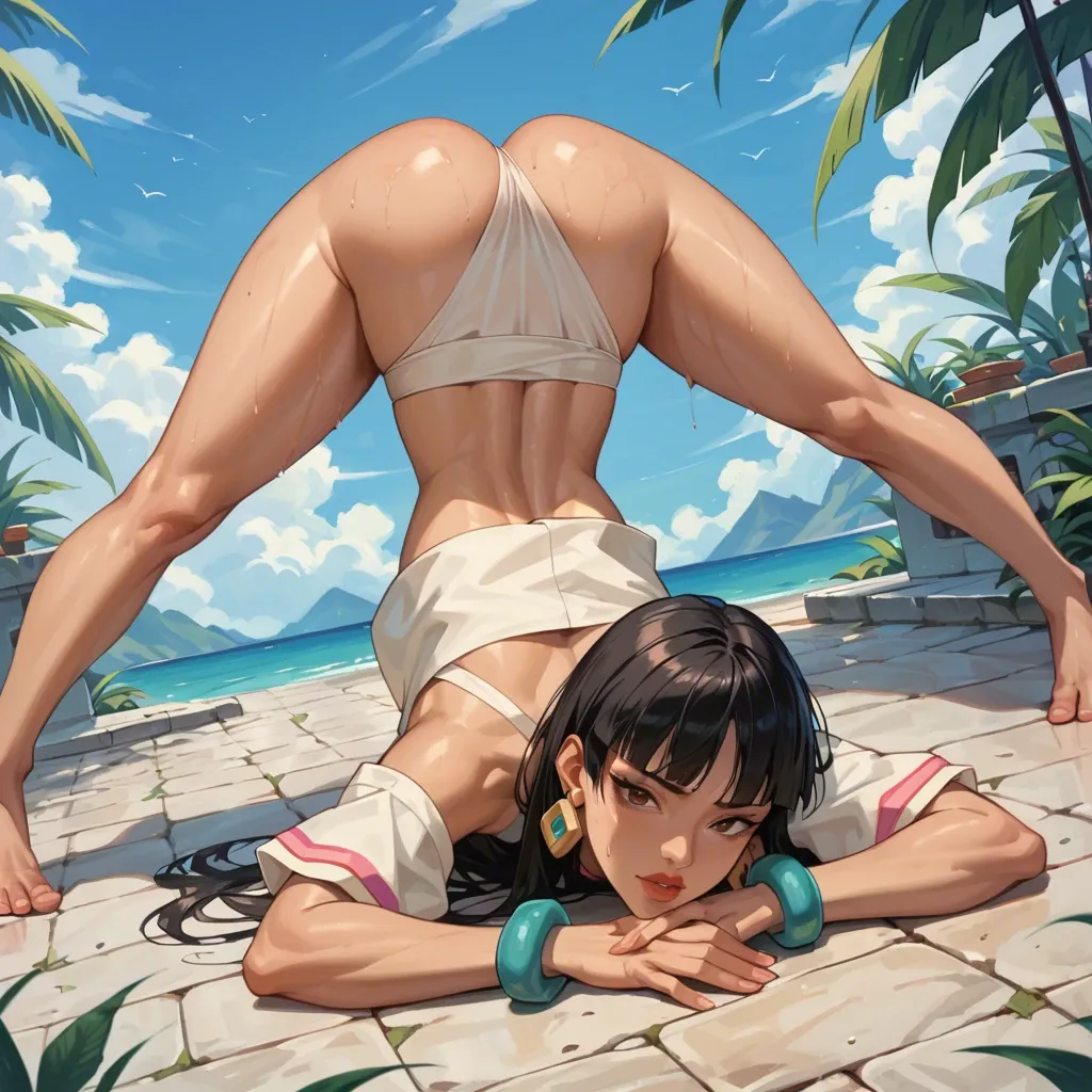 chel el dorado,perfect ass,75boobs,tall,jack o pose,open legs,feet fetish,white back ground,