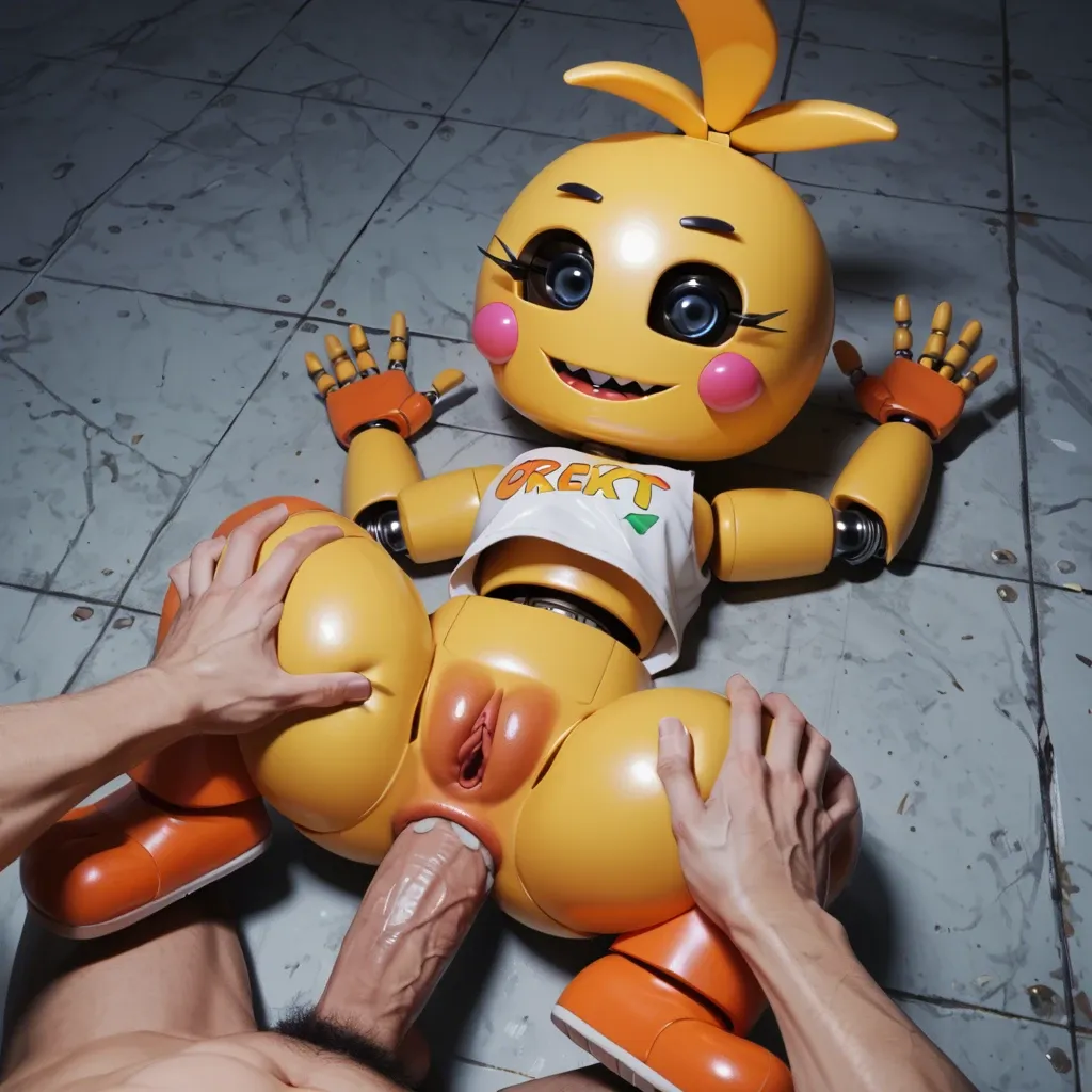 Toy chica from Five nights at Freddy's 2 having anal sex