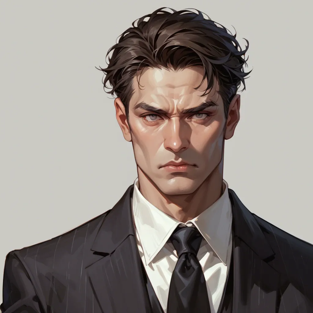 1 boy, solo,,, bust portrait, cheekbones, staring down at camera, neutral expression, older man, elegant, facing forward