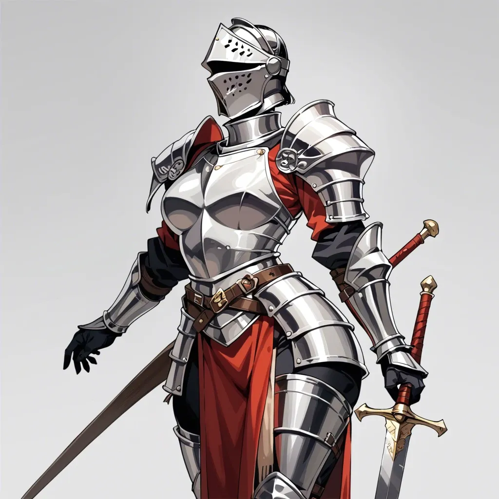 Anime, big ass, big hips, knight armour, fully clothed,  cute, adorable, spread le