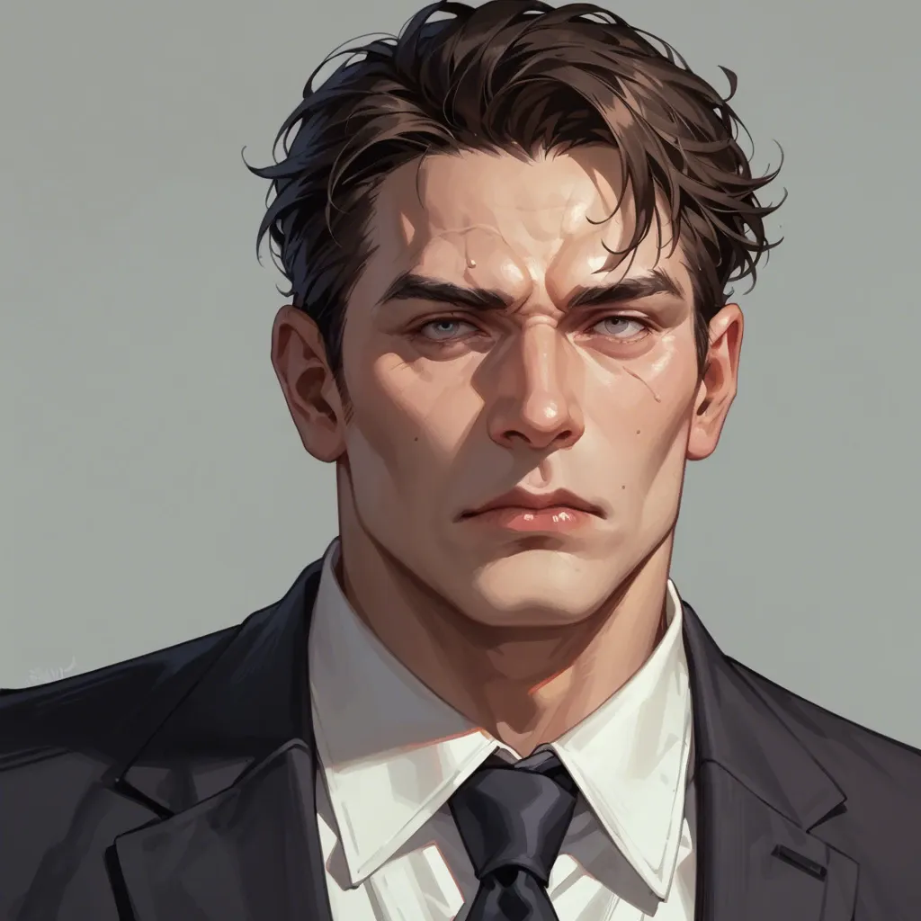 1 boy, solo,,, bust portrait, cheekbones, staring down at camera, neutral expression, older man, elegant, facing forward