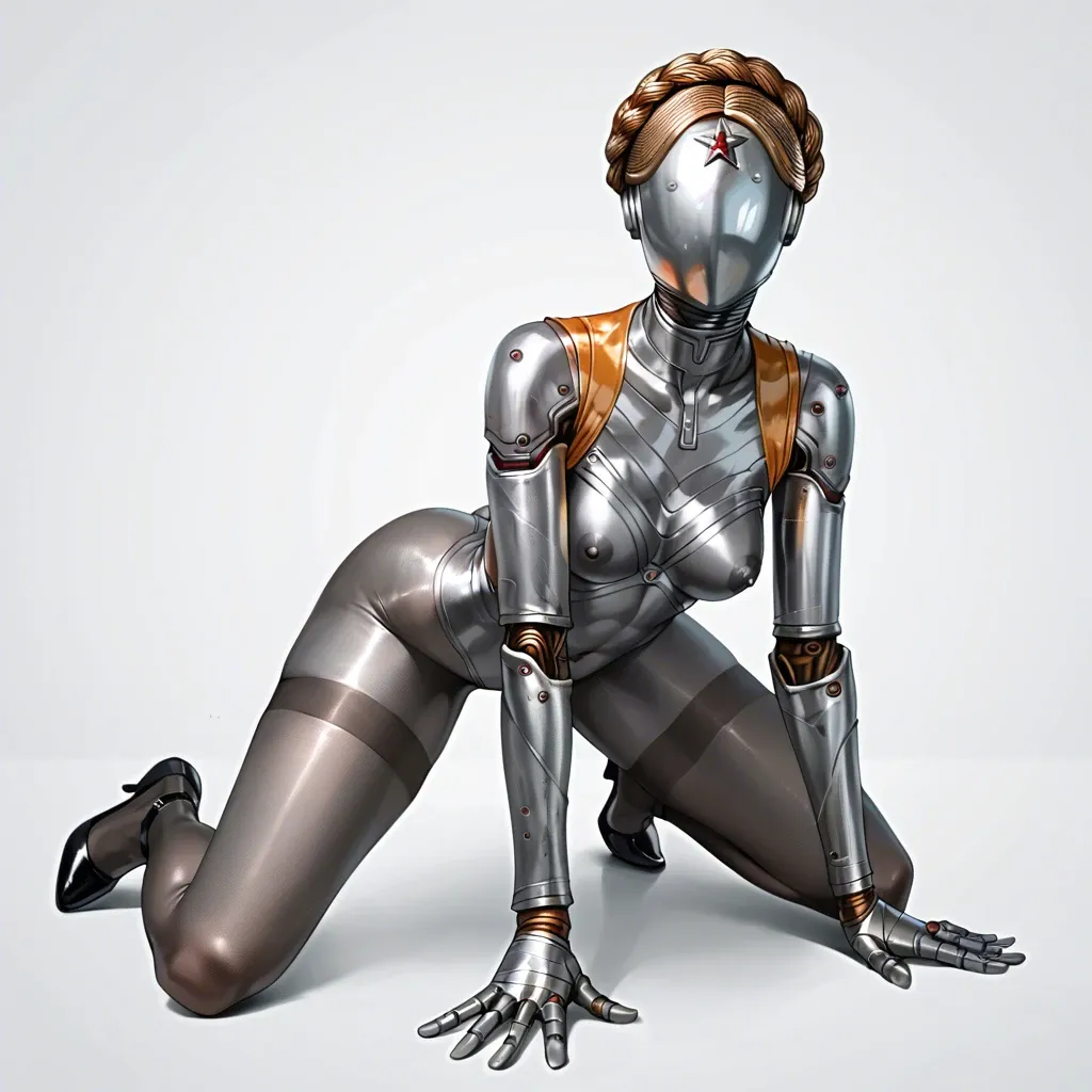 doggy style,Metallic Skin, Ballerina Sisters, atomic heart,android, foot, pantyhose, stockings