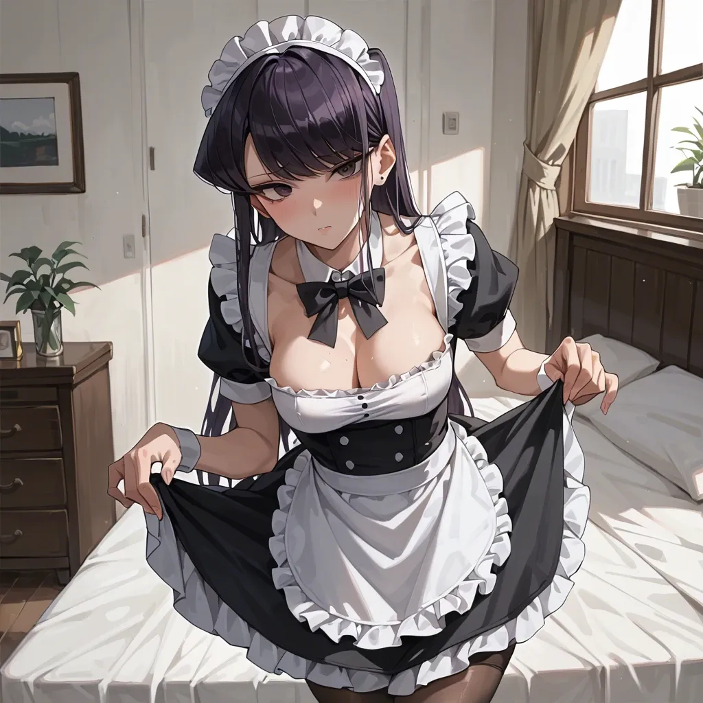 Komi shouko in maid outfit